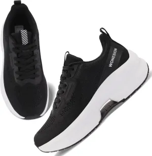 WONESION Women's Non Slip Walking Running Shoes Lightweight Athletic Tennis Sport Fashion Sneakers for Gym Work Nursing
