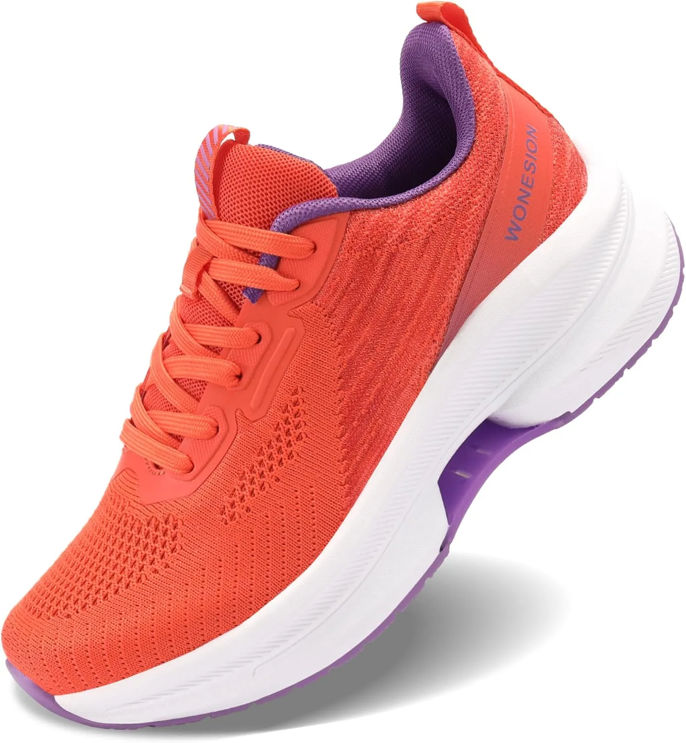 WONESION Women's Non Slip Walking Running Shoes Lightweight Athletic Tennis Sport Fashion Sneakers for Gym Work Nursing