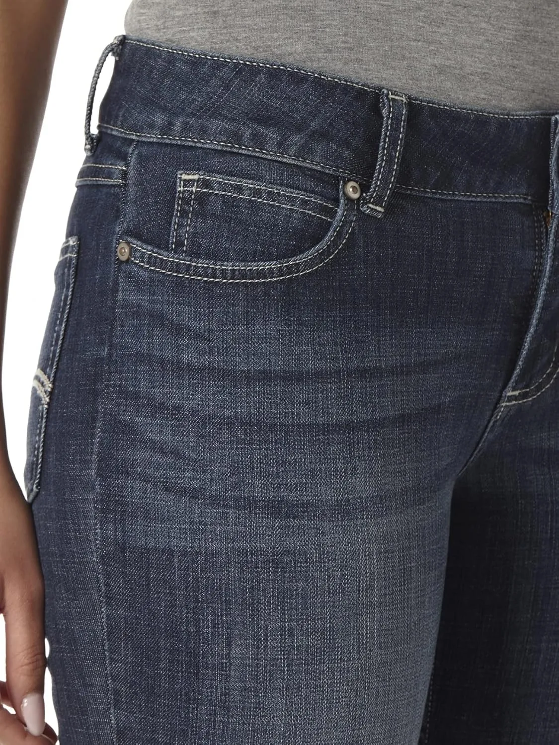 Wrangler Women's Western Mid Rise Stretch Boot Cut Jean