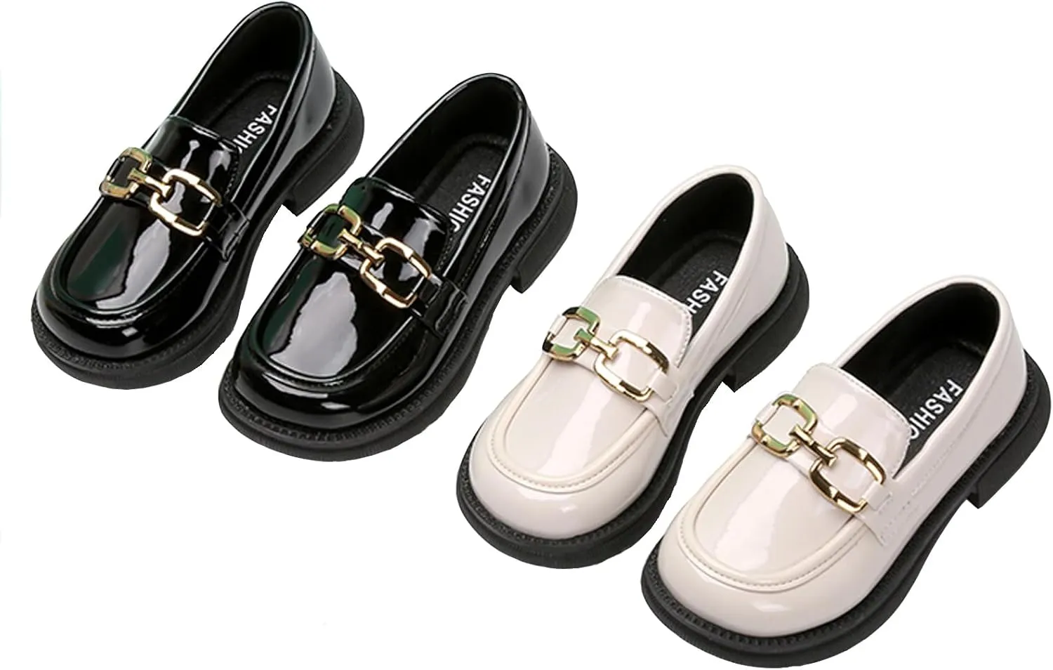 WUIWUIYUToddlers Girls Loafers Oxford Flats Casual Moccasins Slip-On School Uniform Walking Boat Dress Shoes