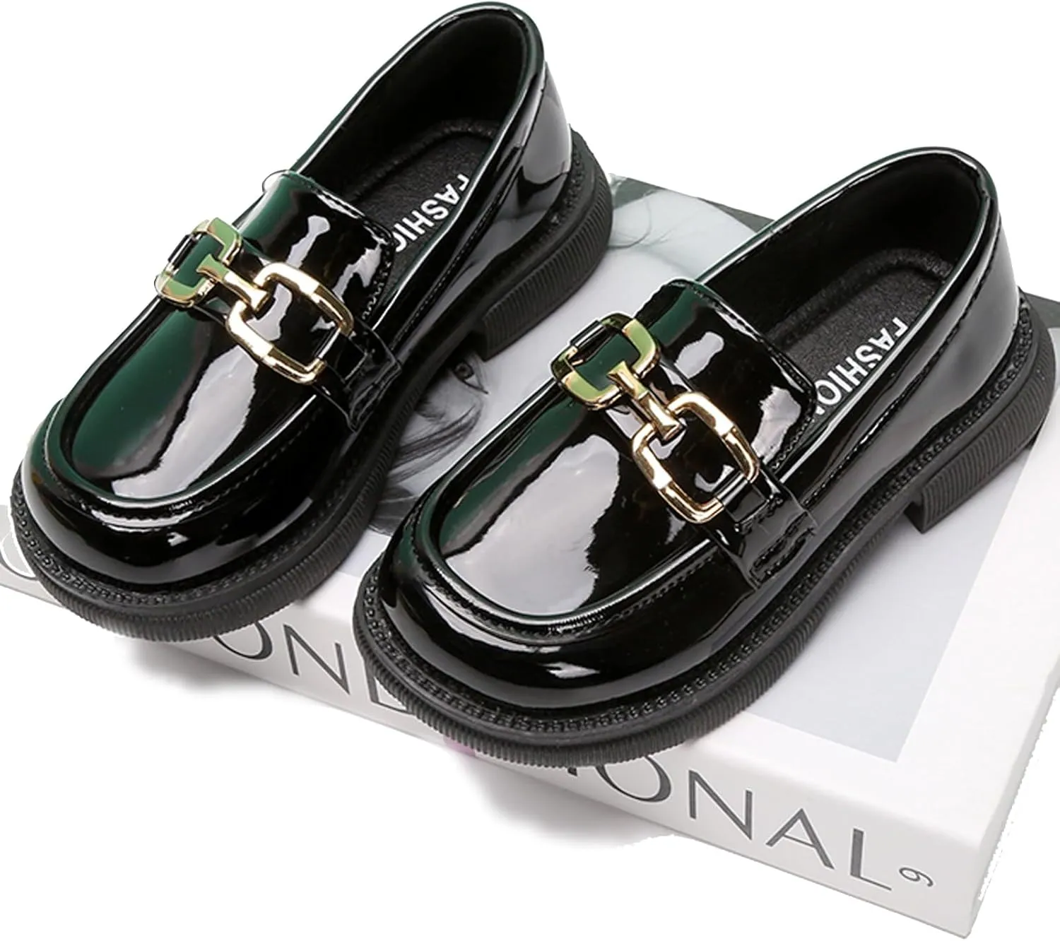 WUIWUIYUToddlers Girls Loafers Oxford Flats Casual Moccasins Slip-On School Uniform Walking Boat Dress Shoes
