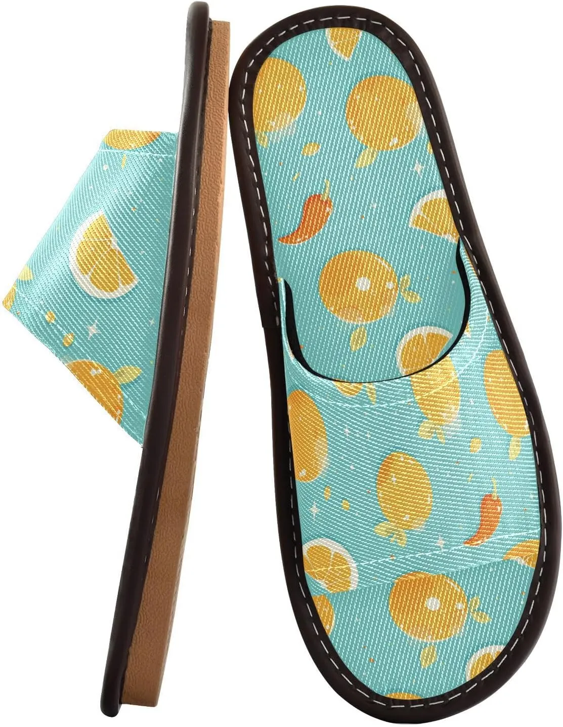 Yellow Fruits Men Women Bedroom Slippers Washable Non Slip Sandals for Outdoor Home Beach