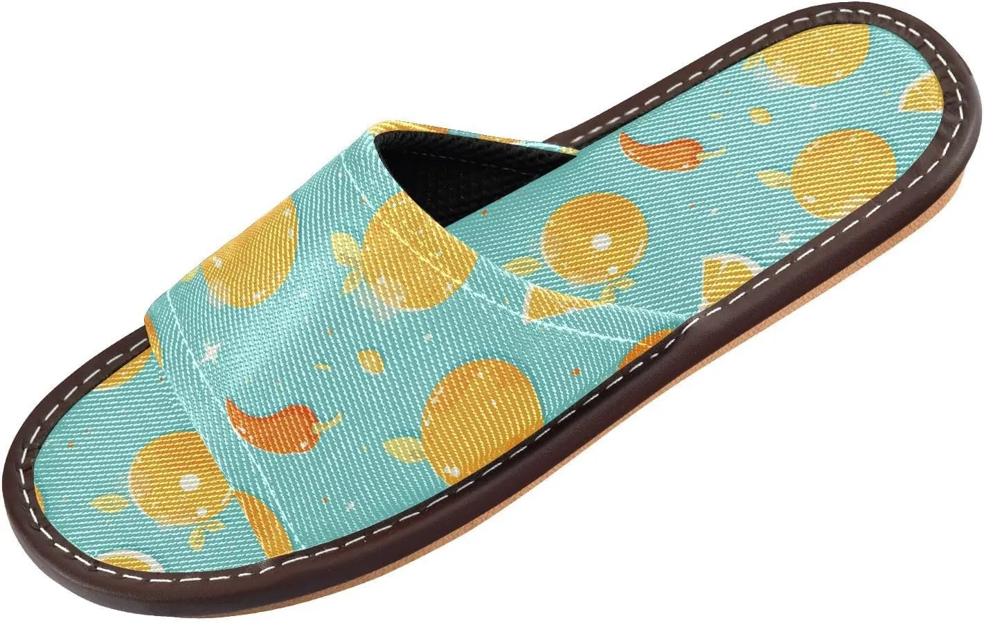 Yellow Fruits Men Women Bedroom Slippers Washable Non Slip Sandals for Outdoor Home Beach