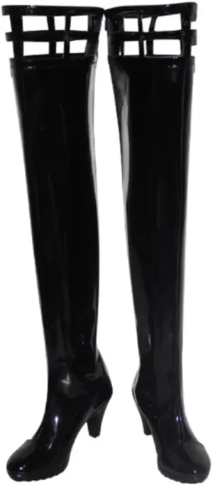 Yor Forger Cosplay Shoes for Anime lack Shoes Heel Tall Boots Cos Long Boots Halloween Women Men Custom Made Anime