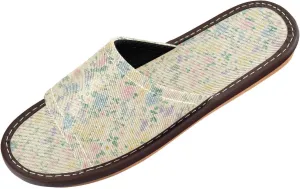Yuiboo Beige Dianthus Flowers Women Men's Spa Slippers Washable Slides Sandals for Beach Indoor Hotel