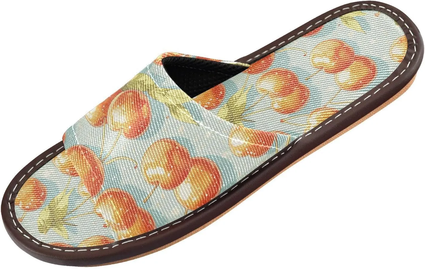 Yuiboo Orange Cherries Men Women Fashion Slippers Reusable Beach Sandals for Indoor Home Indoor